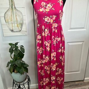 Floral Pink Maxi Dress